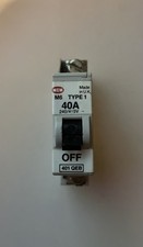 MEM 40A Type 1 Single Pole M6 40 Amp Circuit Breaker SP MCB ~ Memera 21 ~ 401QEB