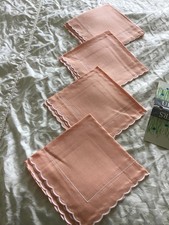 4 IRISH LINEN NAPKINS, UNUSED, 16” x 16”, EXCELLENT CONDITION 