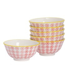 Hand-Printed Cereal Bowls -