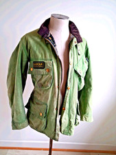 Rare Green Barbour International A7 Wax Jacket Sammy Miller Belstaff Trialmaster