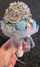 Vintage And Antique Jewelry Bouquet Bride Wedding flower girl prom quinceanera