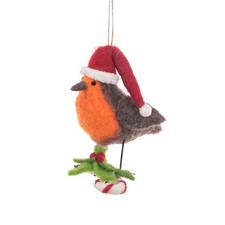 Robin Bird Felt Hanging