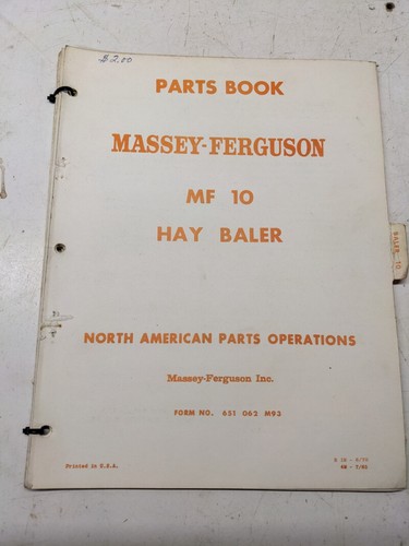 Massey ferguson parts list - massey,