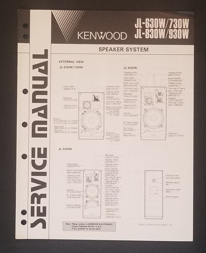 Kenwood 630w 730w - jl-630w/730w, 830w/930w