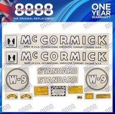 International McCormick W9 Mylar Decal Set for Farmall W9 Tractor 1945-1952