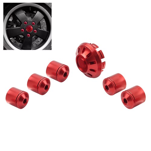 Red front hubcap screw - front, wheel