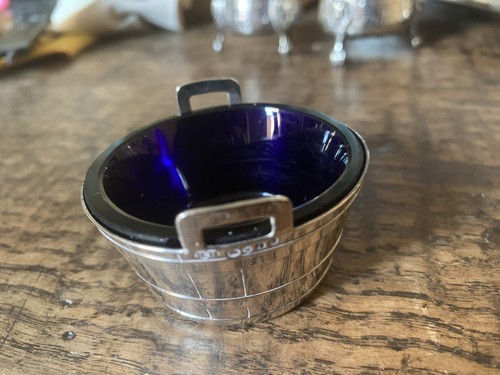 Antique silver salt - salt, pots