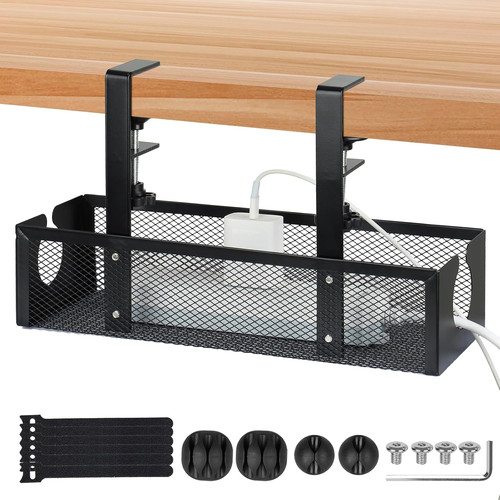 Under desk cable tray drill - no,
