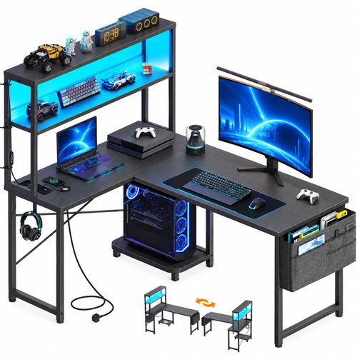 Shaped gaming desk 110 80 - desk, x