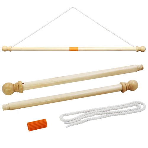 Anley wooden banner pole - anley,