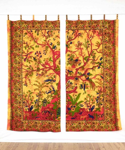 Curtain tree life orange - curtain, of