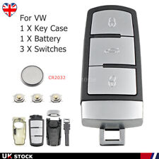 Replacement 3 Button Remote Key Fob Case Shell Battery For VW Passat B6 B7 CC 3C