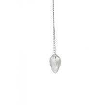 Clear Quartz Pendulum 3cm Healing Crystal With Metal Chain - Plain