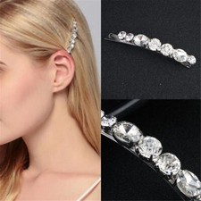 2X Crystal Diamante Barrette