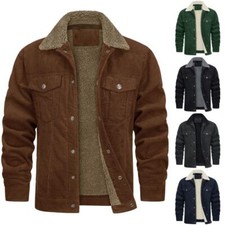 Men Fleece Corduroy Lined