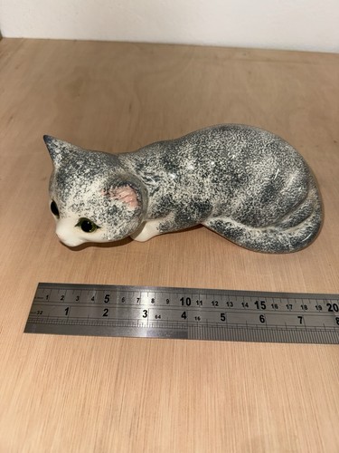 Ceramic cat figurine ornament - cat,