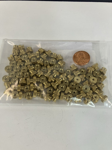 Brass knurled thumb nut 40 - knurled, 4-40