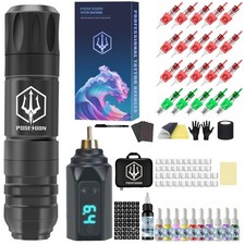 Wireless Tattoo Pen Kit - Professional Cordless Tattoo Gun with 1500mAh Battery