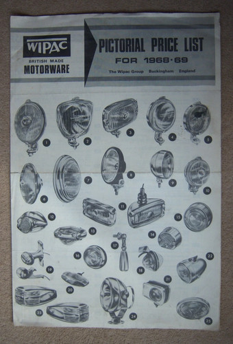 Vintage wipac car parts - vintage,