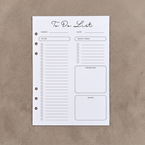 List pack a5 - list,