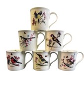 6x British Bird Mugs Fine Bone