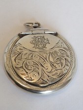 Antique Silver Powder Compact with Mirror - Fully Hallmarked 1918