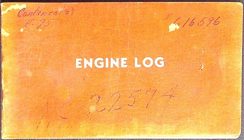 Vintage aircraft engine log - vintage,
