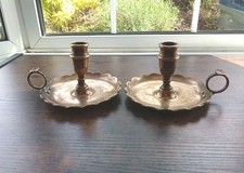 Two Vintage Peerage Brass Wee Willie Winkie Candles Holders