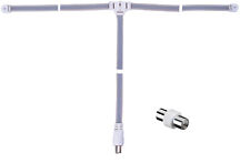 Indoor FM VHF Aerial FM Radio Hi-Fi Dipole Ribbon Antenna + FREE Coax Adapter