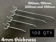 100 x Single Pegboard Hooks