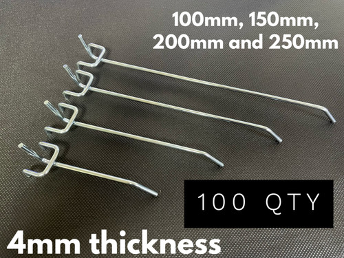 100 single pegboard hooks - 100,