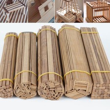 10PCS Bamboo Rods Wood Sticks Building Model Material DIY Craft Wooden Pieces