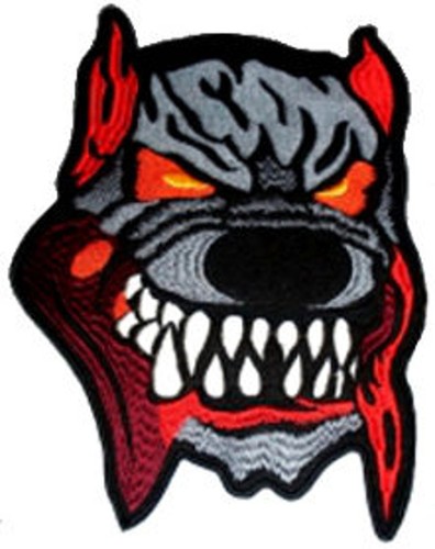 Dog head large embroidered - dog's,