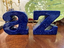 Vintage Ceramic A Z Bookends