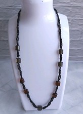 Vintage Beaded Necklace Black