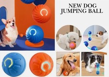 USB Rechargeable Dog Cat Toy Jump Ball Bouncing Rolling Electric Dog Ball Pet UK