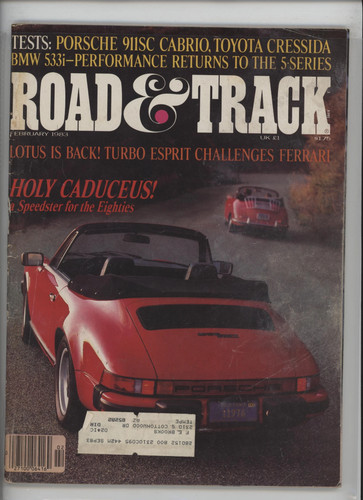 Road track feb 1983 porsche - &,