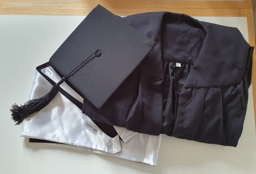Adult black graduation gown