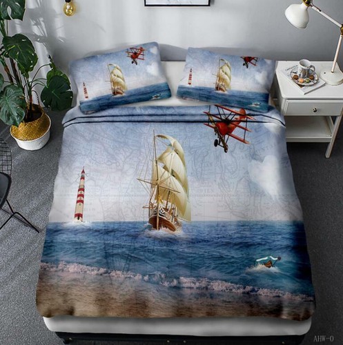 Nautical world map comforter - nautical,