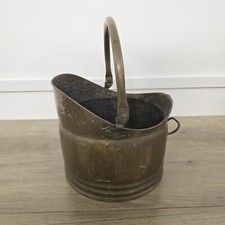 Vintage Brass Coal Bucket