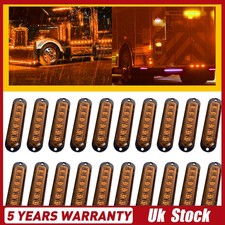 Orange Amber 12v 6 Led Side Marker Indicators Lights Truck Trailer Lorry 4-20x