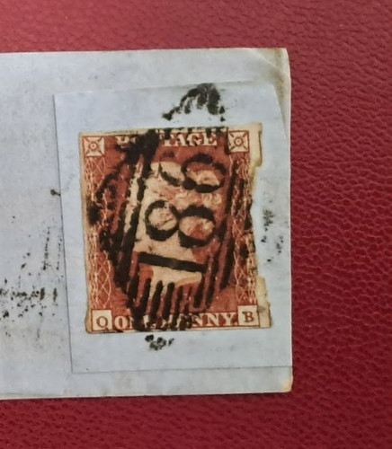 Ireland penny red stamp - qv,