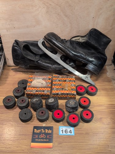 Vintage ice skates and - skates, roller