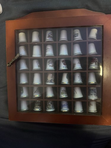 Lovely glass thimble cabinet - glass,