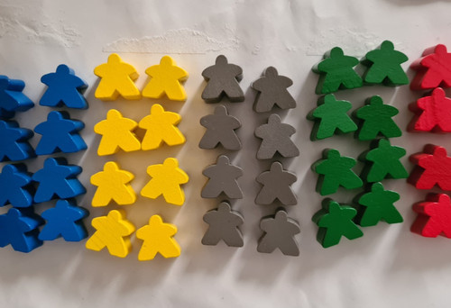 Sets wooden meeples - of, 8