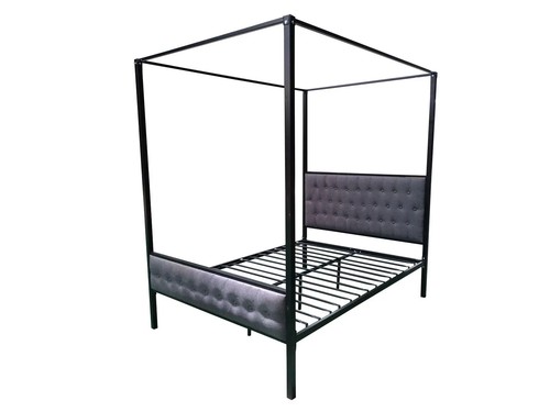 Black poster metal bed - poster, frame