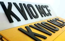 3D 4D Gel Number Plates -