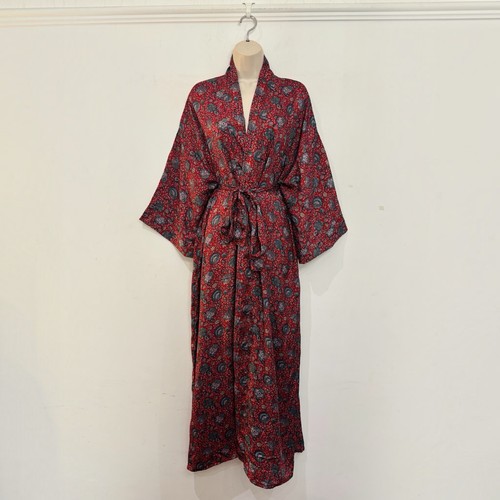 Long kimono robe deep - kimono,