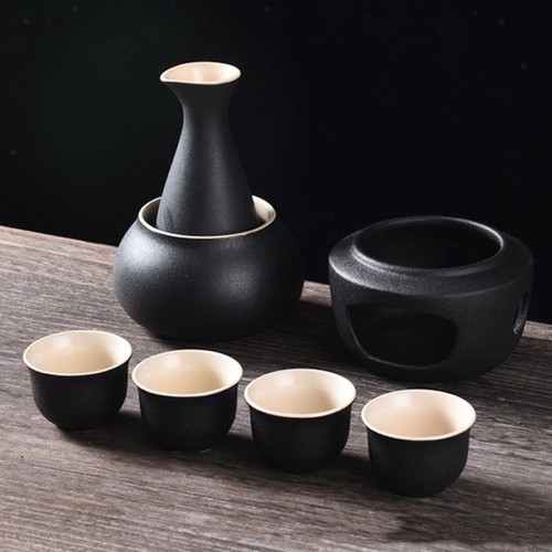 Ceramic sake set - set, warmer