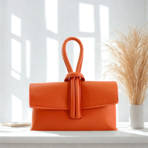 Real leather clutch bag women - real,